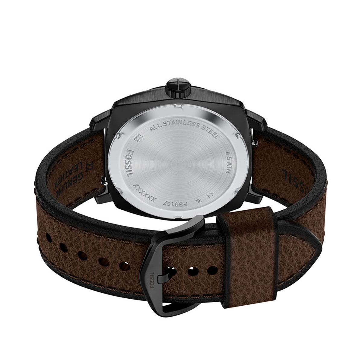 フォッシル FOSSIL 腕時計 メンズ MACHINE デイト アナログ ブラウンレザーウォッチ FS6187【2026新作】