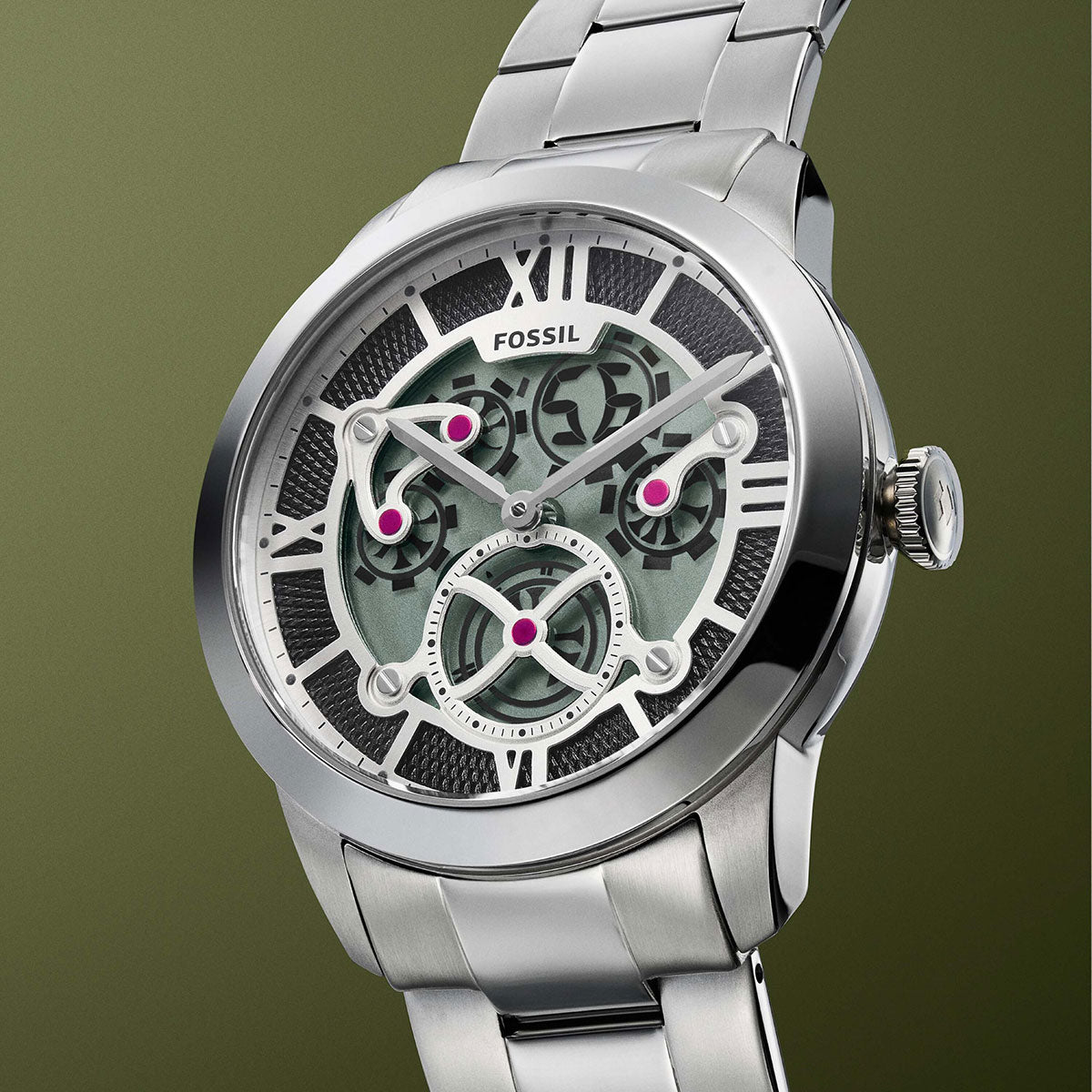 フォッシル FOSSIL 腕時計 メンズ TOWNSMAN アニメーション デジアナ ステンレススチールウォッチ FS6192【2026新作】