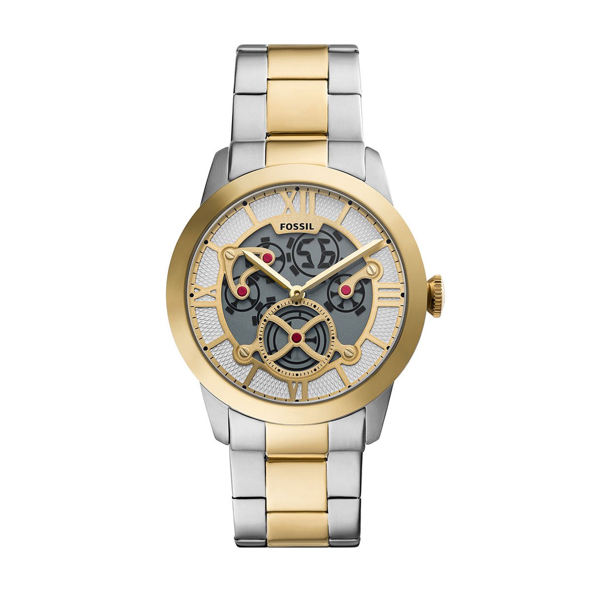 フォッシル FOSSIL 腕時計 メンズ TOWNSMAN アニメーション デジアナ ツートーン ステンレススチールウォッチ FS6193【2026新作】