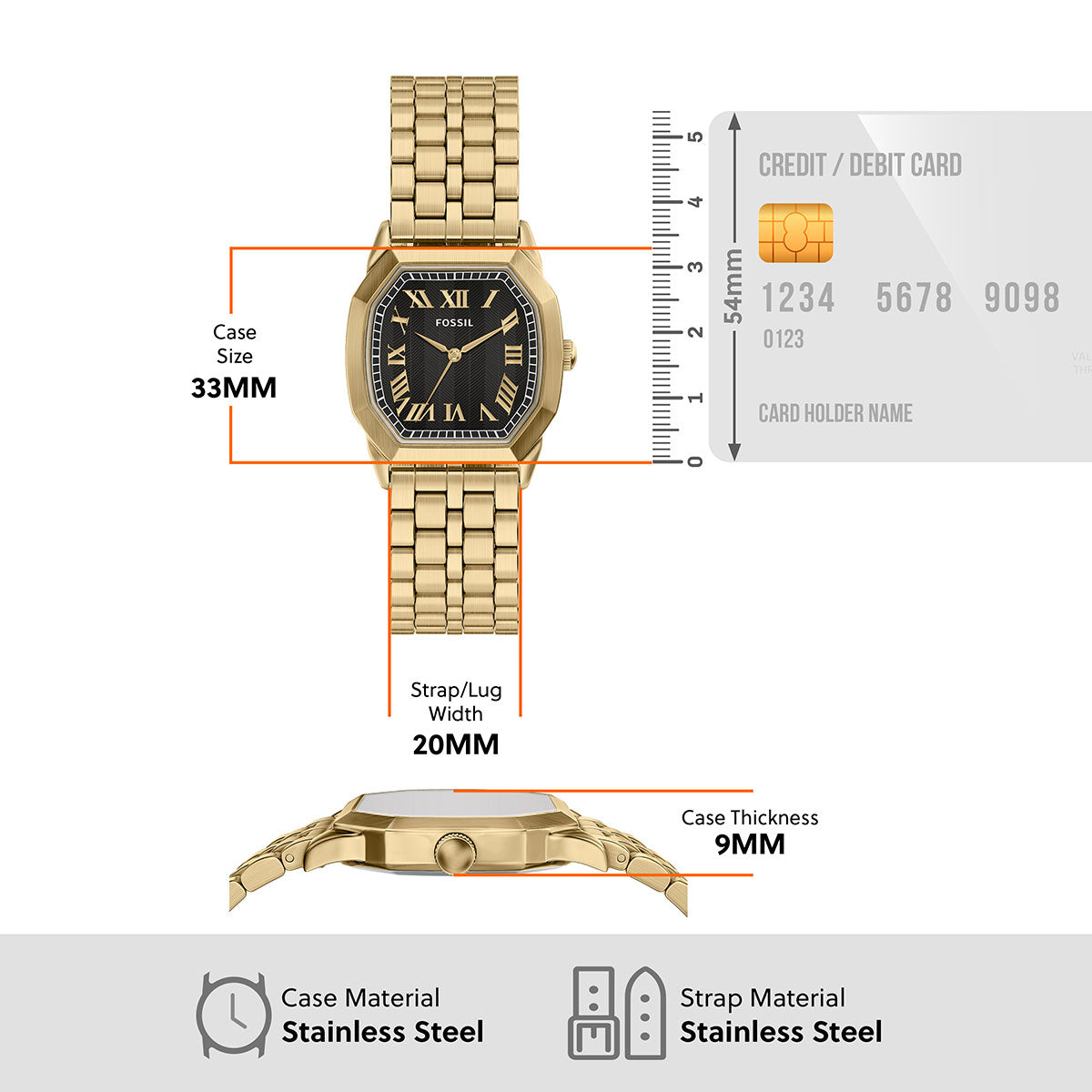フォッシル FOSSIL 腕時計 メンズ HARLOW アナログ ゴールドトーン ステンレススチールウォッチ FS6213【2026新作】