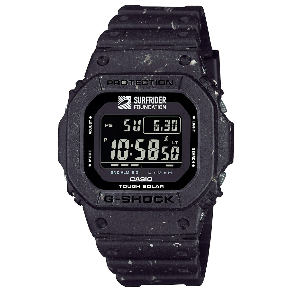 G-SHOCK カシオ Gショック CASIO G-5600SRF-1JR ソーラー デジタル SURFRIDER FOUNDATION コラボ メンズ 腕時計 ブラック サーフライダー・ファウンデーション【2024 新作】