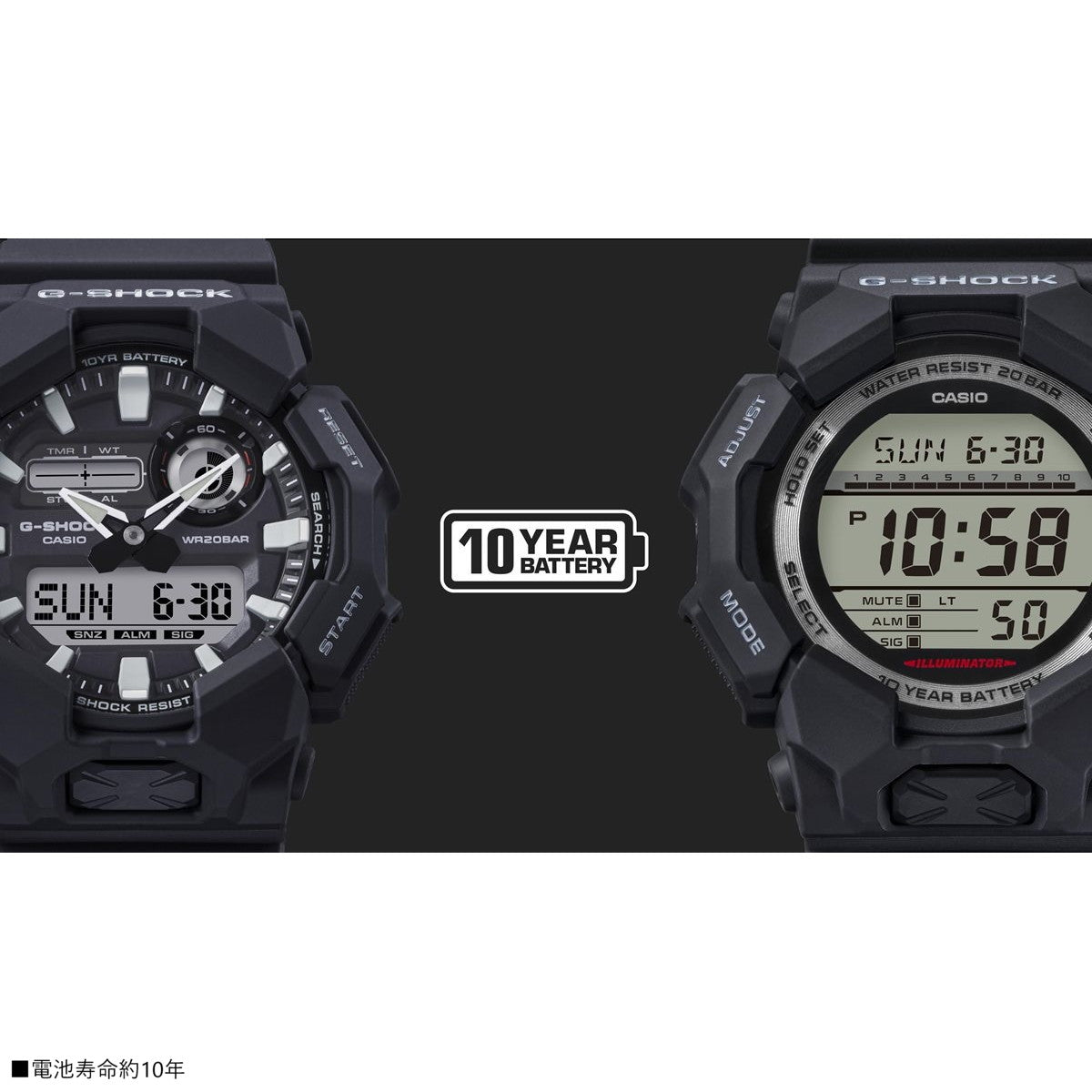 G-SHOCK カシオ Gショック CASIO アナデジ 腕時計 メンズ GA-010-1AJF ブラック【2024 新作】