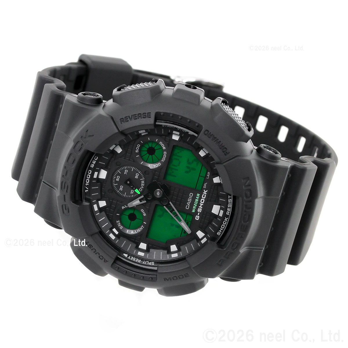G-SHOCK アナデジ カシオ Gショック CASIO 腕時計 メンズ GA-100BEG-1AJF BLACK AND ELECTRO GREEN エレクトログリーン【2026 新作】