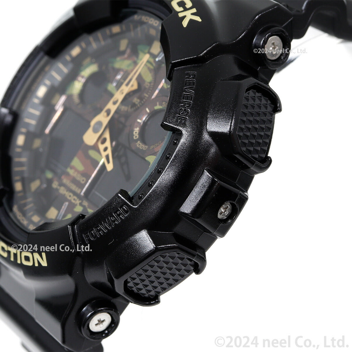 G-SHOCK ブラック カモフラージュダイアル 腕時計 メンズ アナデジ GA-100CF-1A9JF