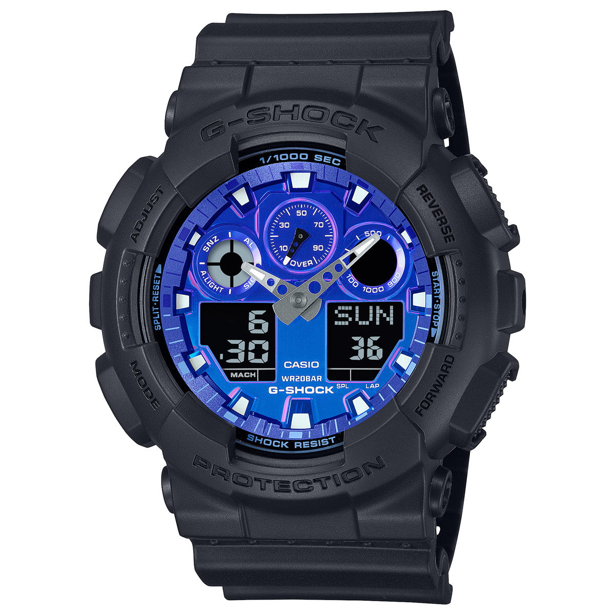 G-SHOCK カシオ Gショック CASIO アナデジ 腕時計 メンズ GA-100FL-1AJF Flame inside フレイムブルー【2024 新作】