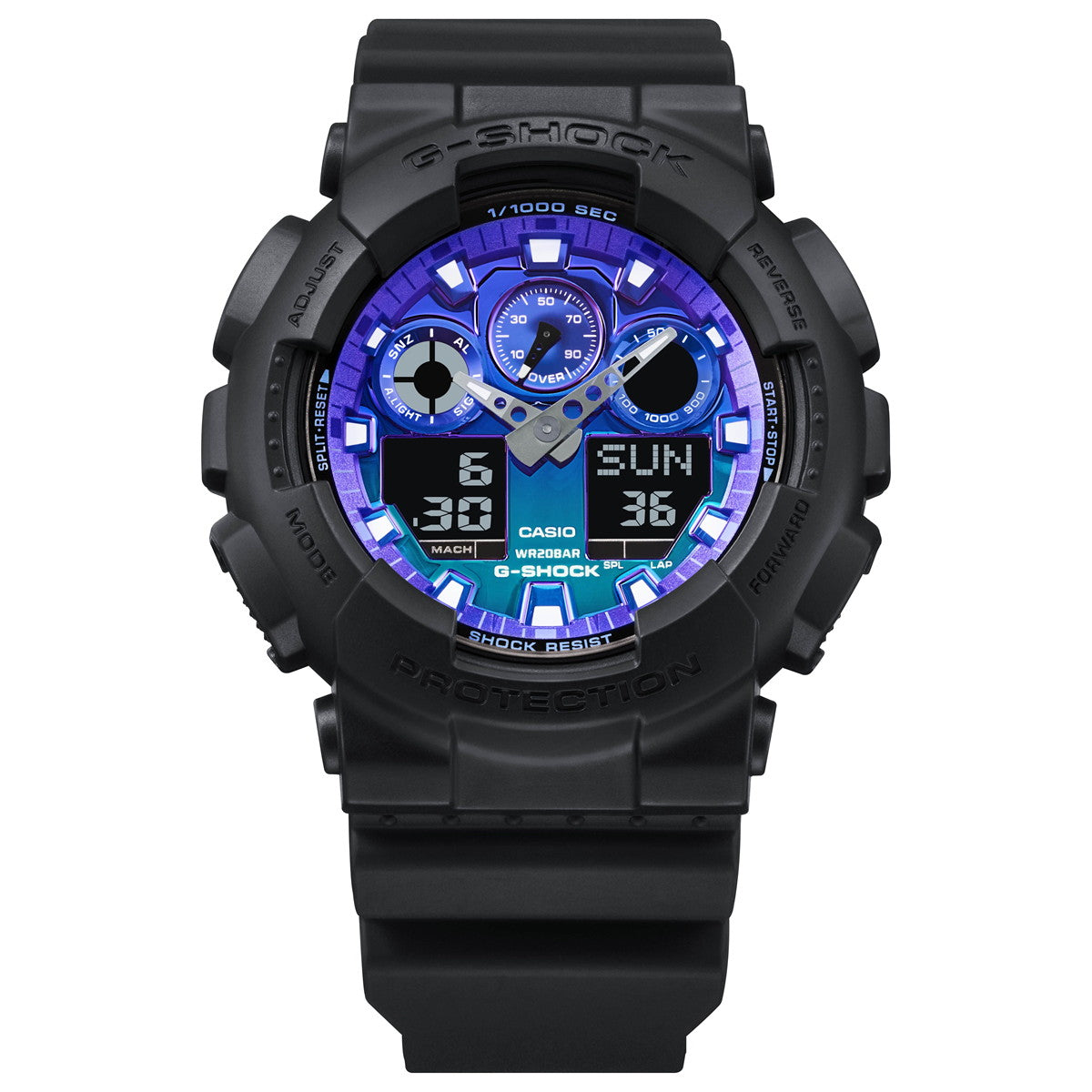 G-SHOCK カシオ Gショック CASIO アナデジ 腕時計 メンズ GA-100FL-1AJF Flame inside フレイムブルー【2024 新作】