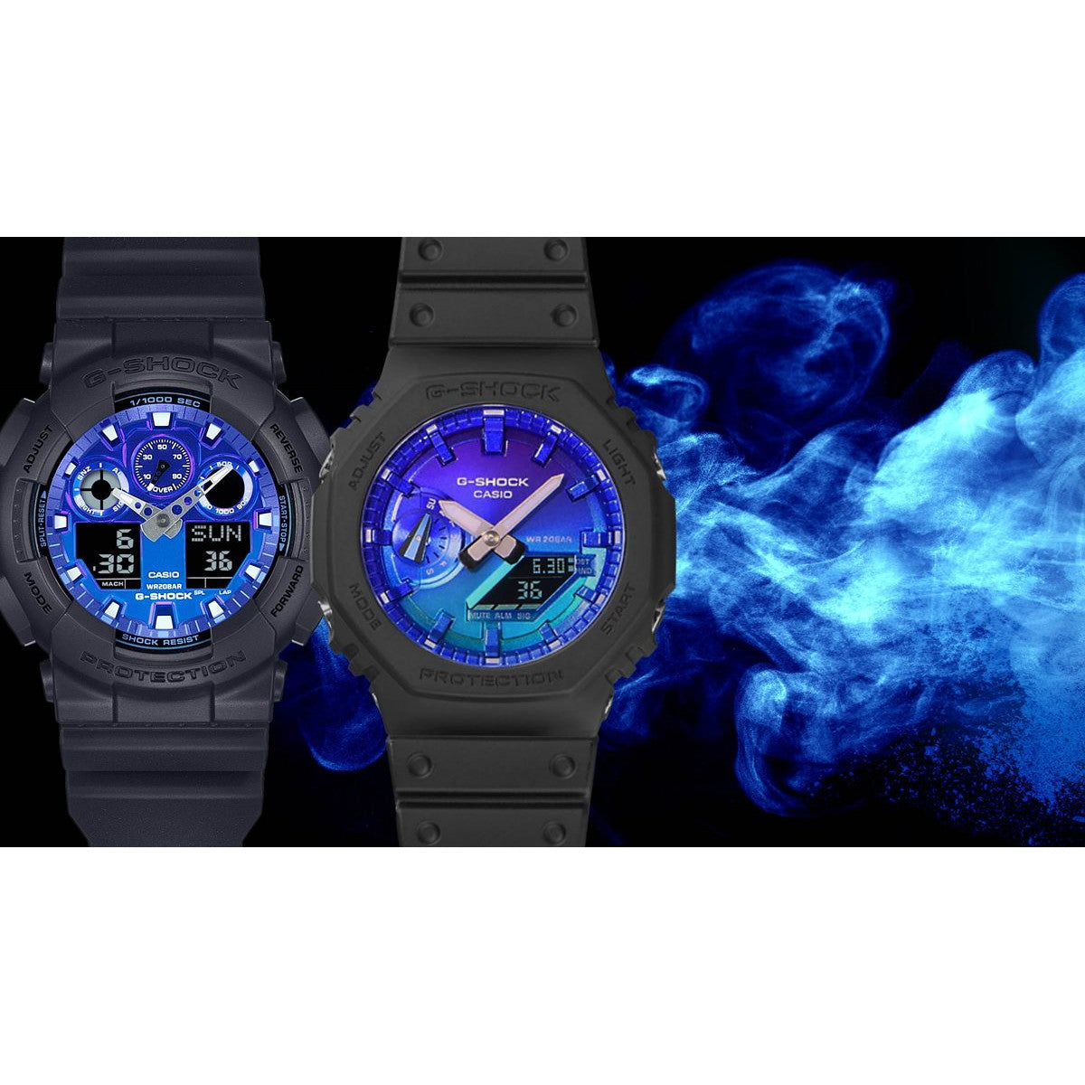 G-SHOCK カシオ Gショック CASIO アナデジ 腕時計 メンズ GA-100FL-1AJF Flame inside フレイムブルー【2024 新作】