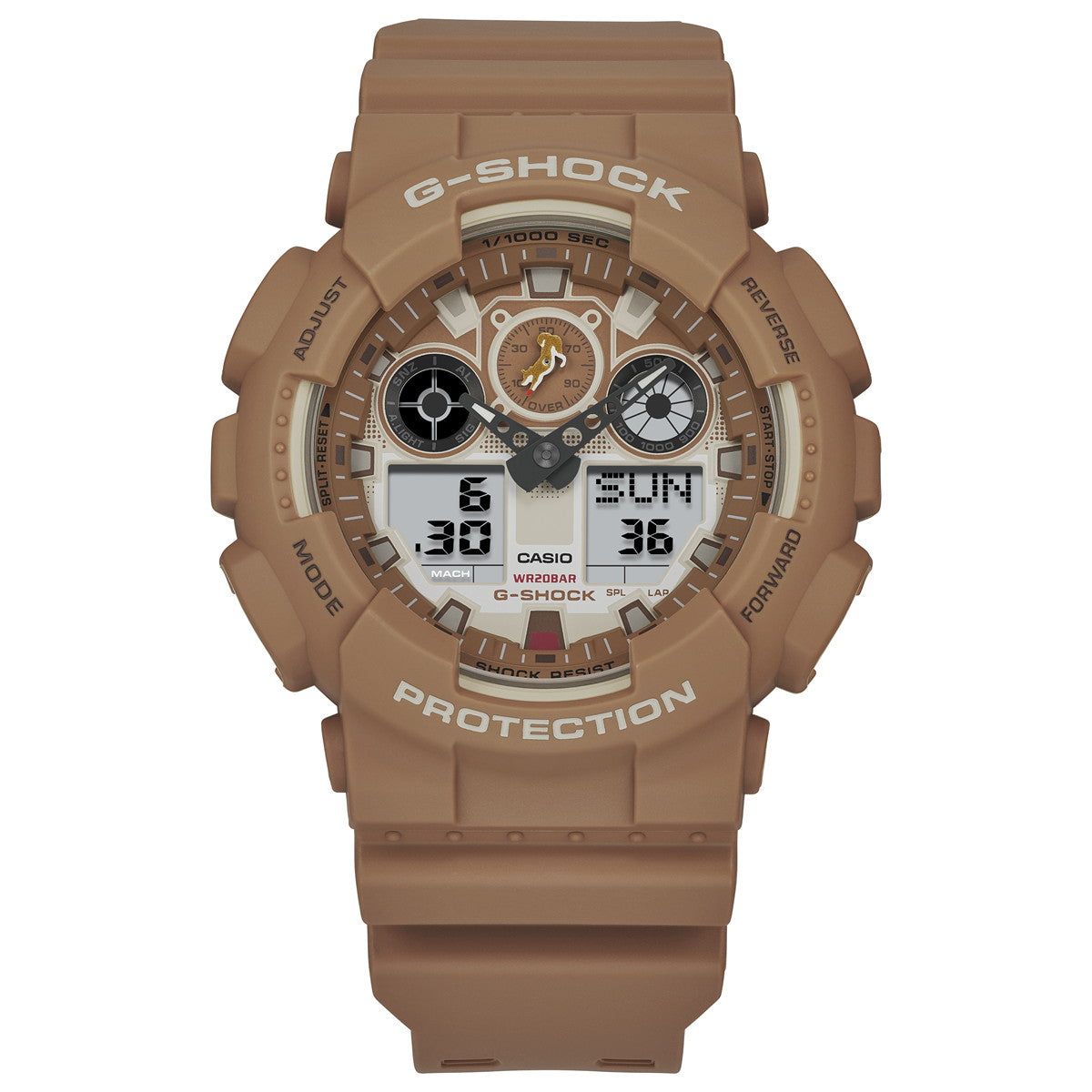 G-SHOCK アナデジ カシオ Gショック CASIO 腕時計 メンズ GA-100SHB-5AJR 柴犬 しばいぬ モチーフ 赤柴 イメージ【2024 新作】