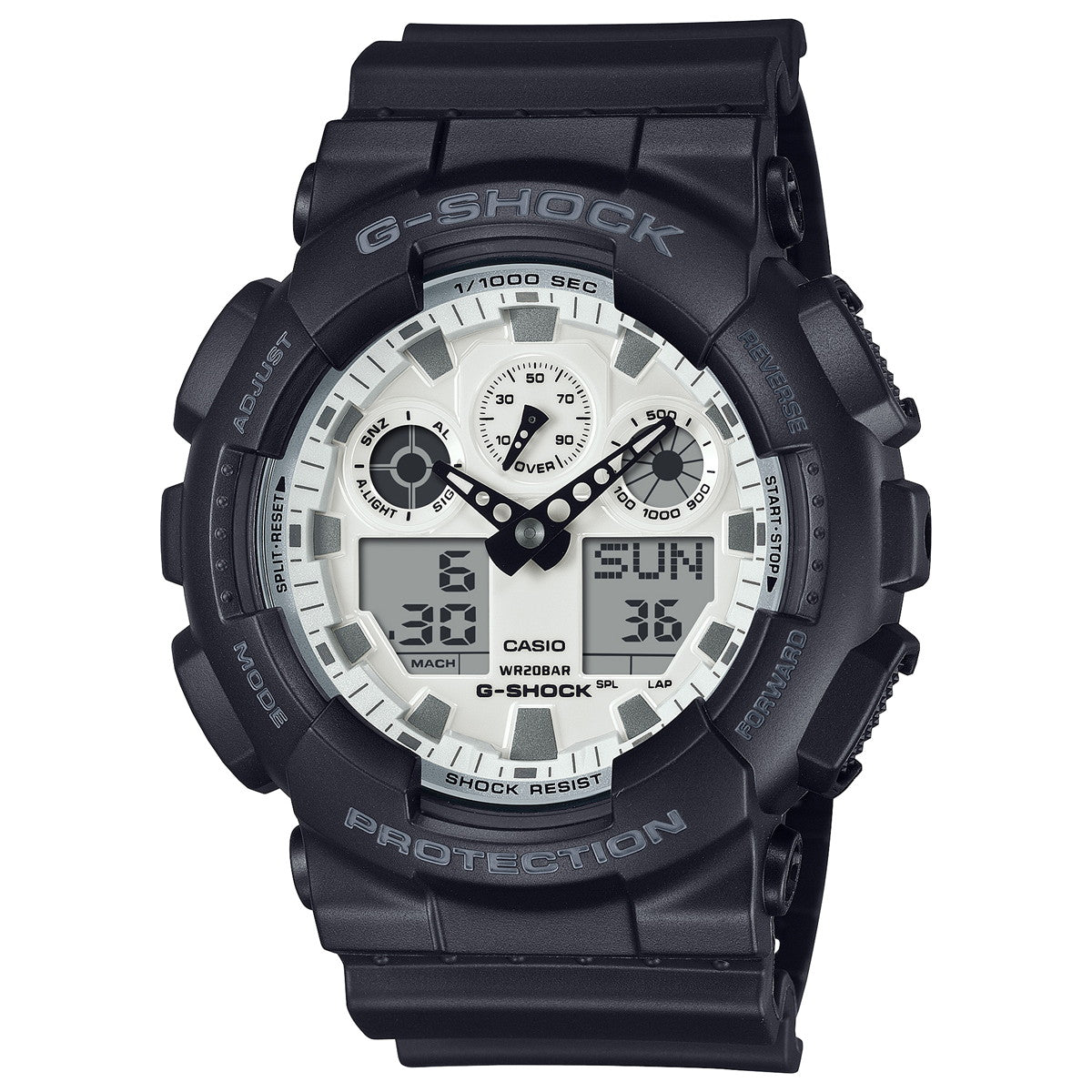 G-SHOCK アナデジ カシオ Gショック CASIO 腕時計 メンズ GA-100WD-1AJF Black and brilliant white シリーズ【2024 新作】