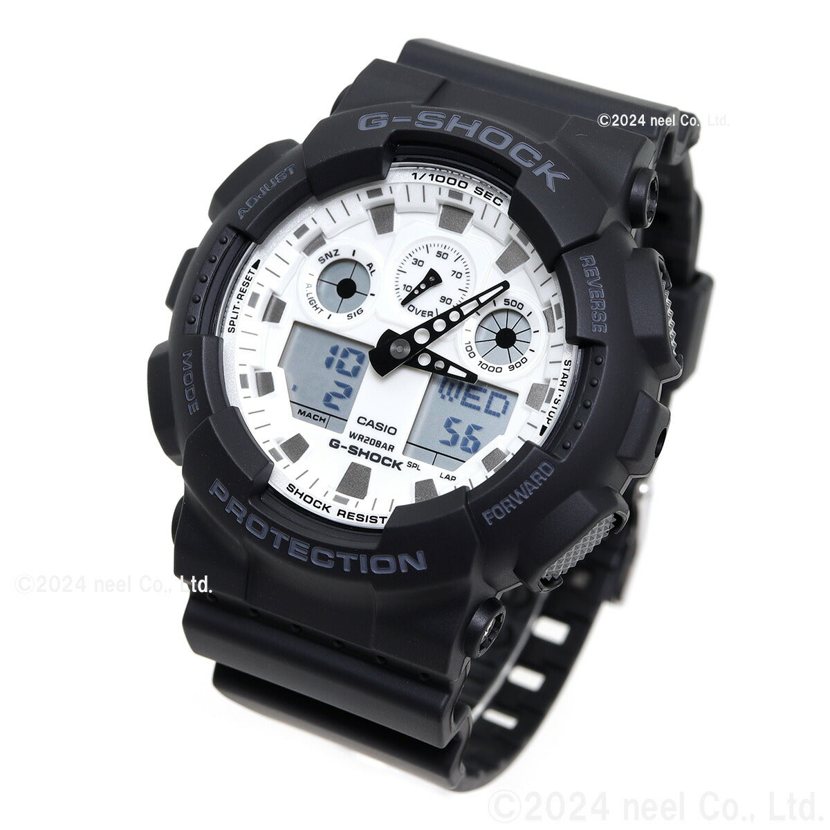 G-SHOCK アナデジ カシオ Gショック CASIO 腕時計 メンズ GA-100WD-1AJF Black and brilliant white シリーズ【2024 新作】