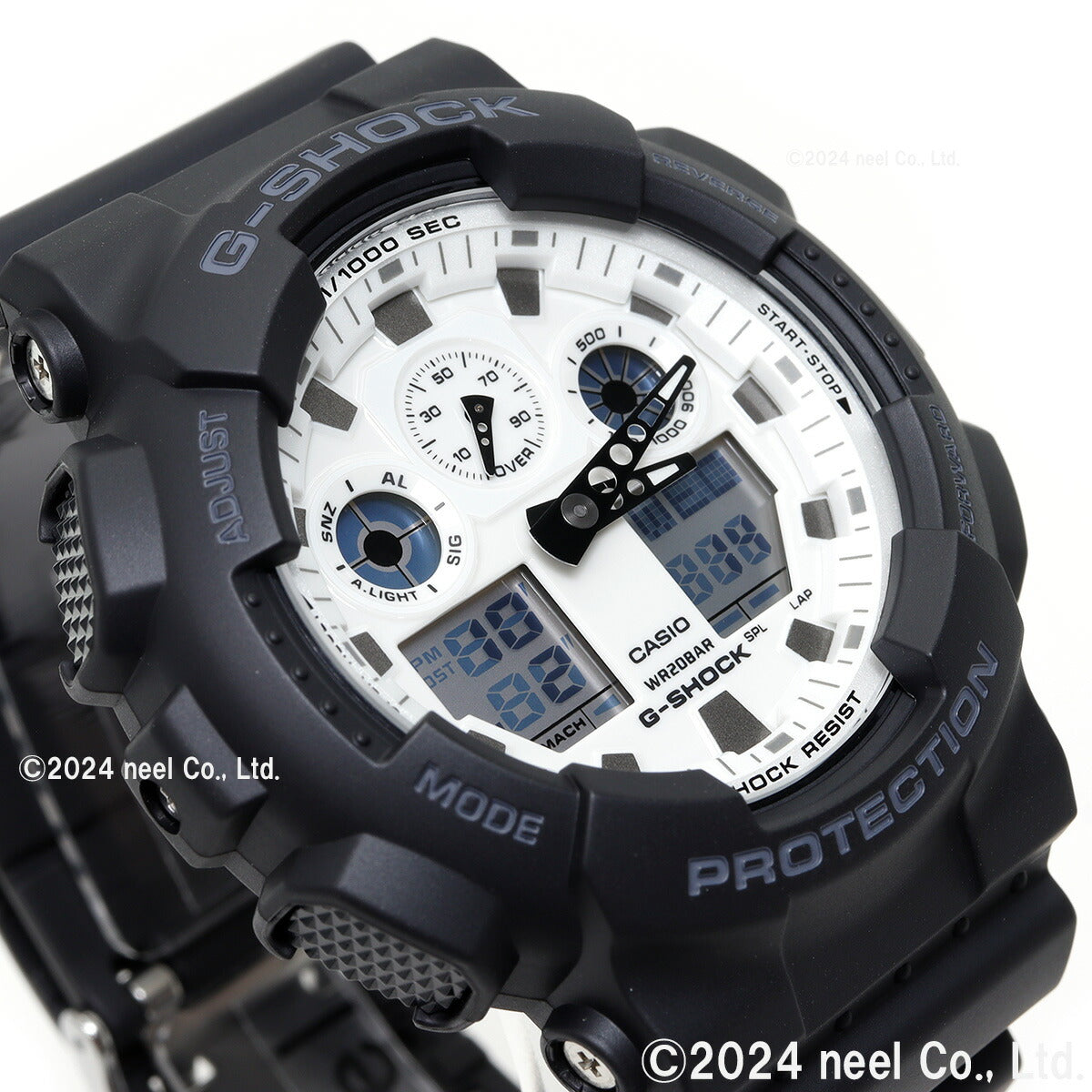 G-SHOCK アナデジ カシオ Gショック CASIO 腕時計 メンズ GA-100WD-1AJF Black and brilliant white シリーズ【2024 新作】