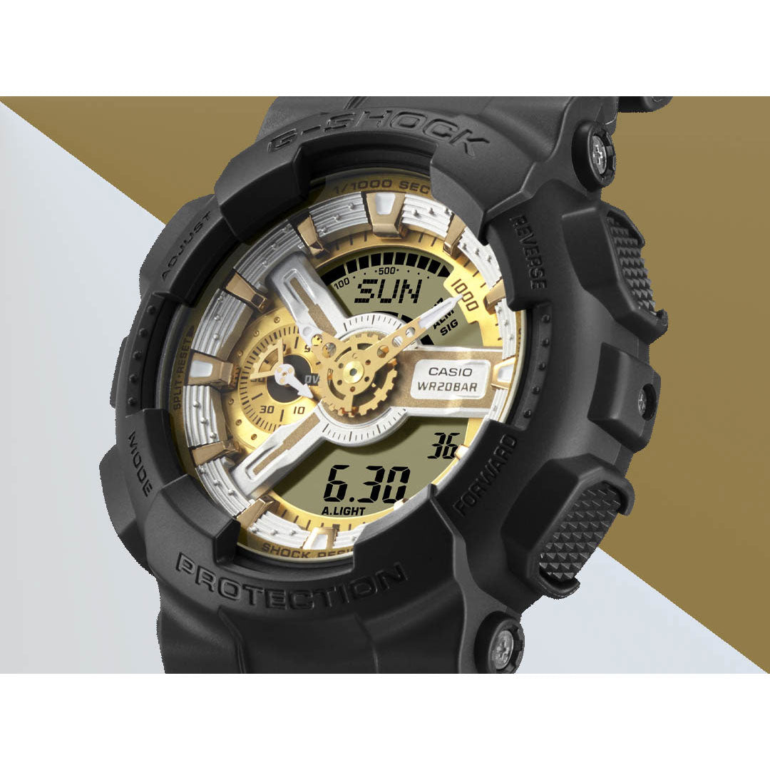 G-SHOCK カシオ Gショック CASIO アナデジ 腕時計 メンズ GA-110CD-1A9JF Metallic Color Dial Series シルバー ゴールド【2024 新作】