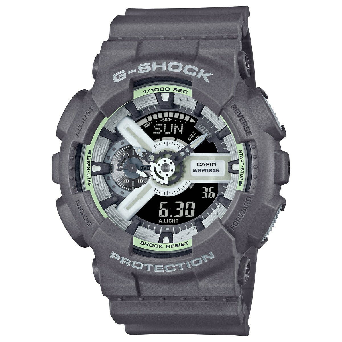 G-SHOCK アナデジ メンズ 腕時計 カシオ CASIO GA-110HD-8AJF HIDDEN GLOW Series グレー【2024 新作】