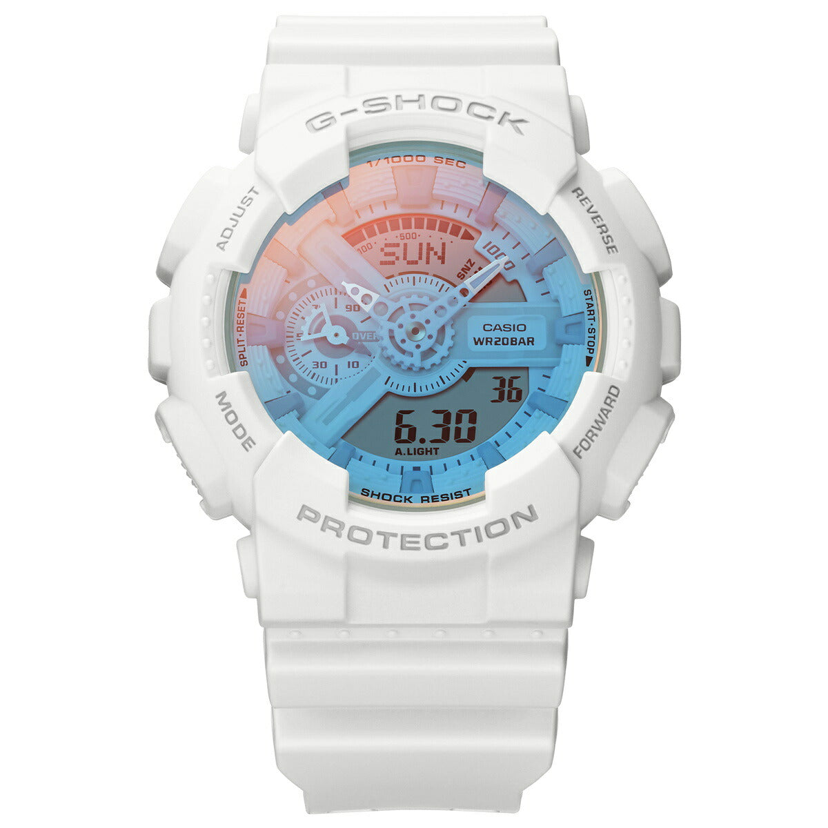 G-SHOCK カシオ Gショック CASIO アナデジ 腕時計 メンズ GA-110TL-7AJF Metallic BEACH TIME LAPSE Series ホワイト×ブルー【2024 新作】