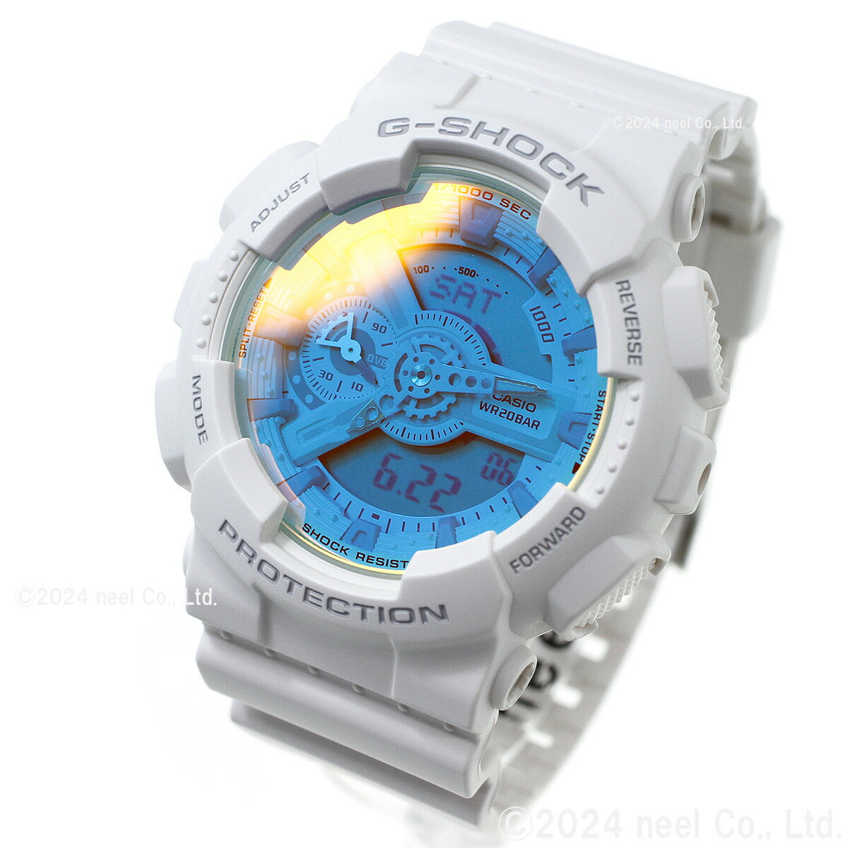 G-SHOCK カシオ Gショック CASIO アナデジ 腕時計 メンズ GA-110TL-7AJF Metallic BEACH TIME LAPSE Series ホワイト×ブルー【2024 新作】