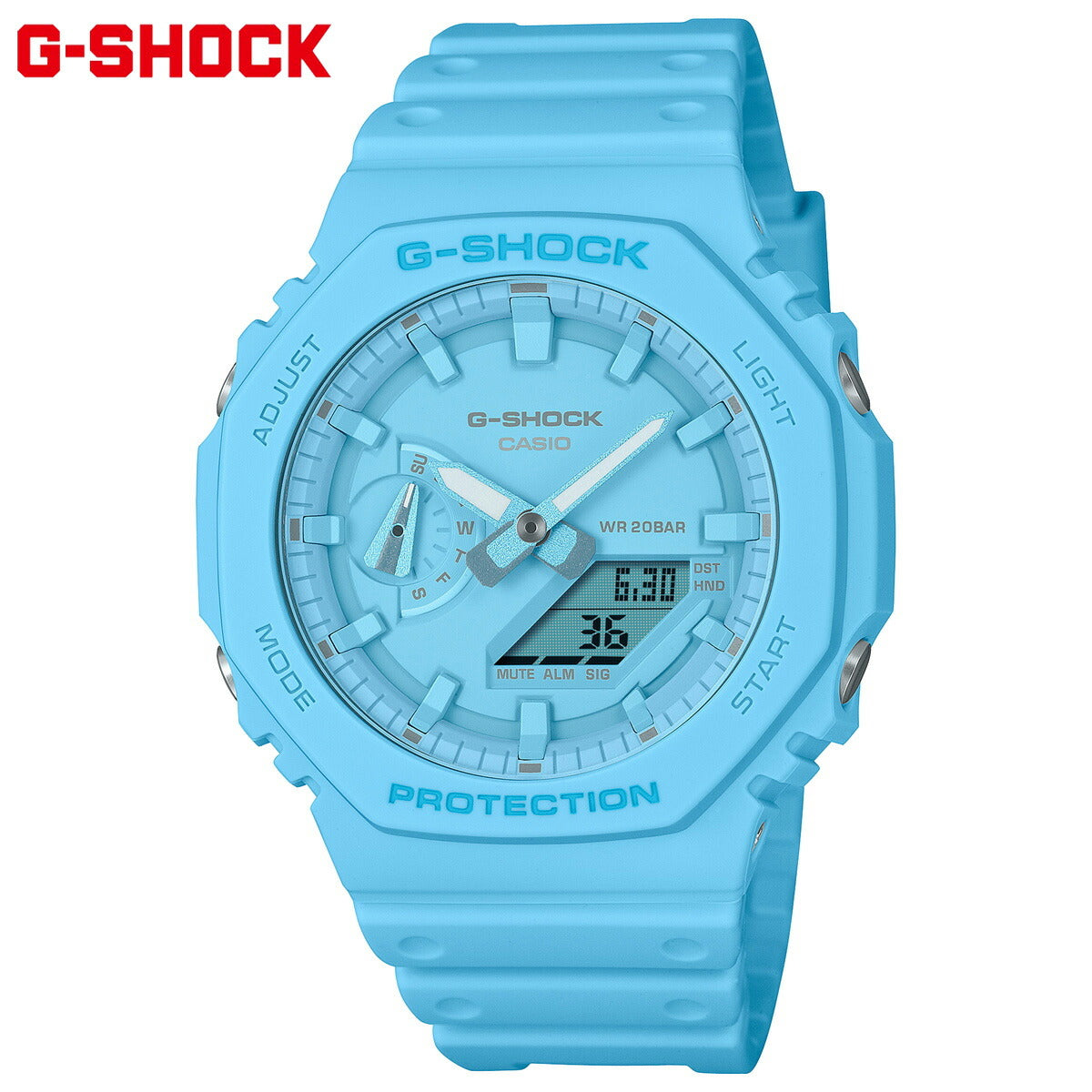 G-SHOCK カシオ Gショック CASIO アナデジ 腕時計 メンズ GA-2100-2A2JF TONE-ON-TONE Series ターコイズブルー【2024 新作】