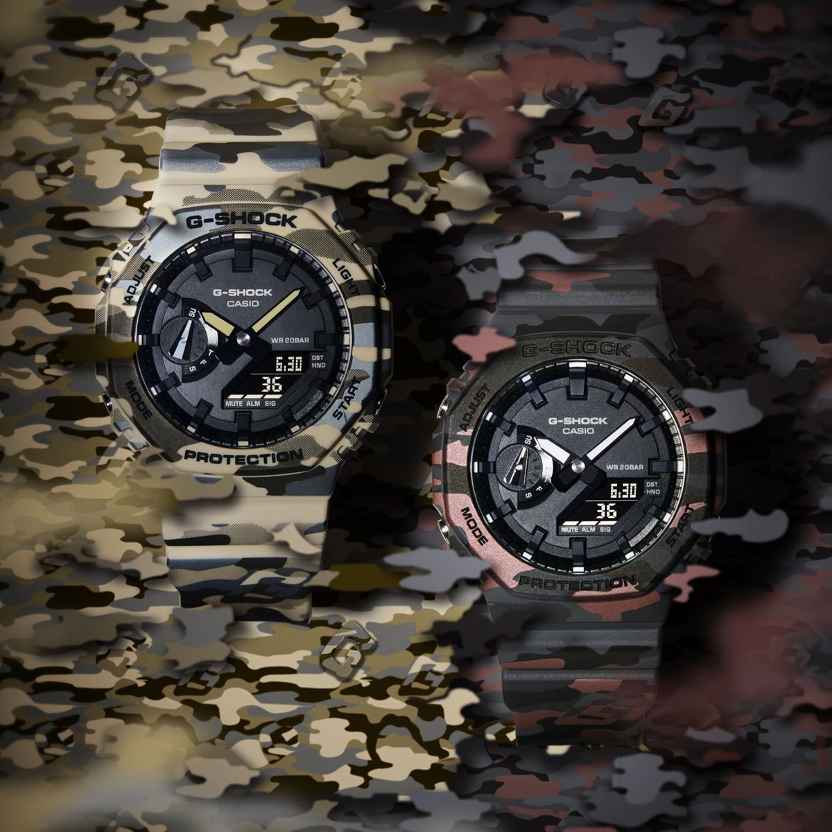 G-SHOCK アナデジ カシオ Gショック CASIO 腕時計 メンズ GA-2100CM-8AJF カモフラージュ柄【2026 新作】