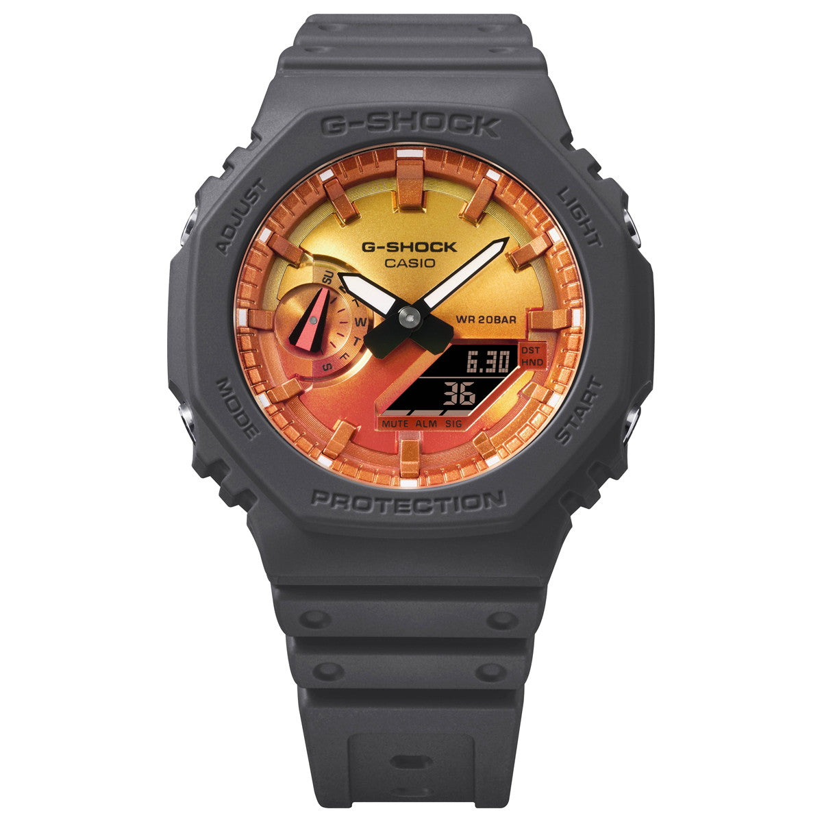 G-SHOCK カシオ Gショック CASIO アナデジ 腕時計 メンズ GA-2100FL-8AJF Flame inside フレイムオレンジ【2024 新作】