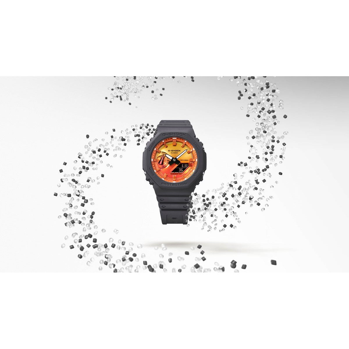 G-SHOCK カシオ Gショック CASIO アナデジ 腕時計 メンズ GA-2100FL-8AJF Flame inside フレイムオレンジ【2024 新作】