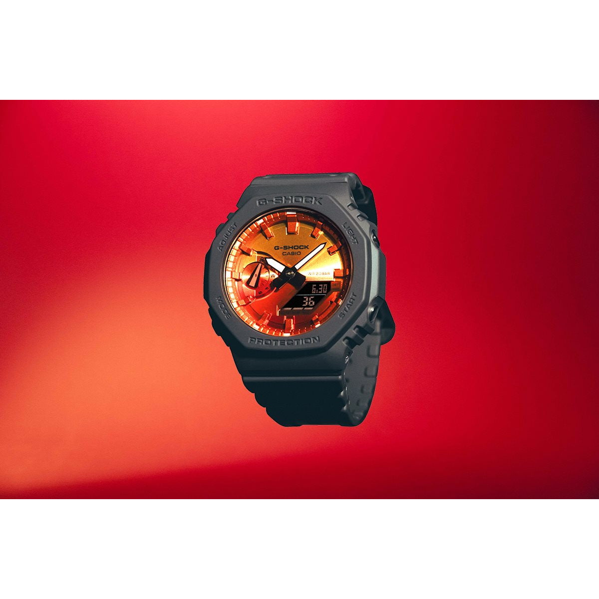 G-SHOCK カシオ Gショック CASIO アナデジ 腕時計 メンズ GA-2100FL-8AJF Flame inside フレイムオレンジ【2024 新作】