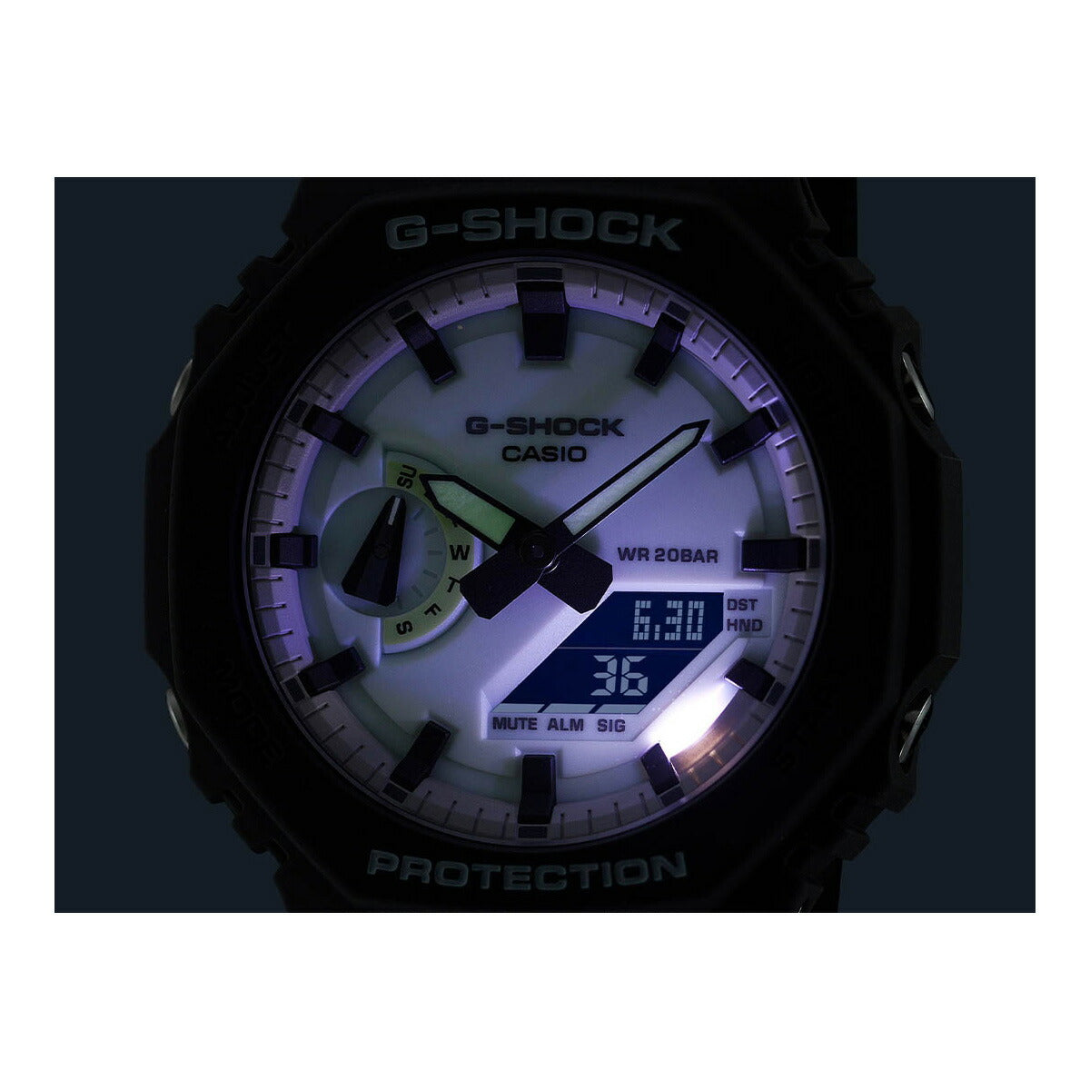 G-SHOCK アナデジ メンズ 腕時計 カシオ CASIO GA-2100HD-8AJF HIDDEN GLOW Series グレー【2024 新作】