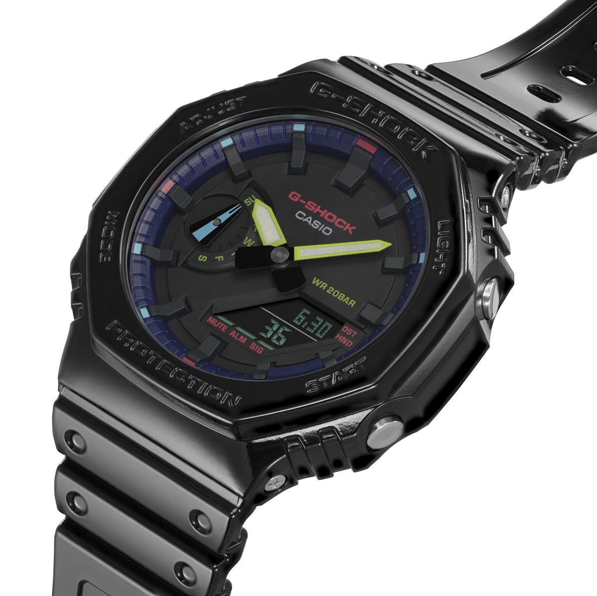 G-SHOCK アナデジ メンズ 限定モデル 腕時計 カシオ CASIO Gショック GA-2100RGB-1AJF Virtual Rainbow:Gamer’s RGB