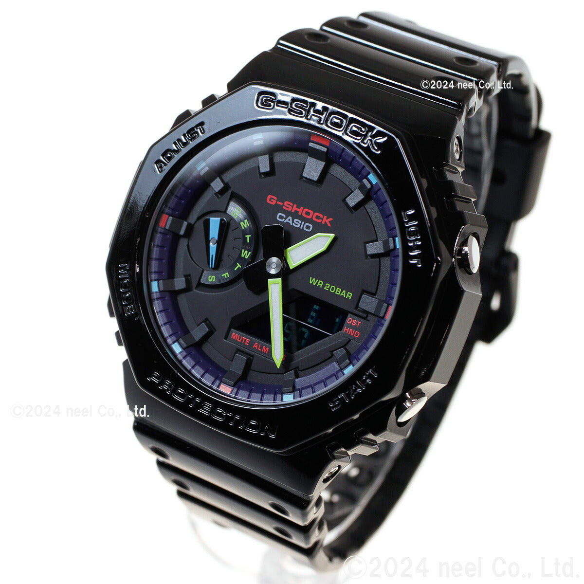 G-SHOCK アナデジ メンズ 限定モデル 腕時計 カシオ CASIO Gショック GA-2100RGB-1AJF Virtual Rainbow:Gamer’s RGB