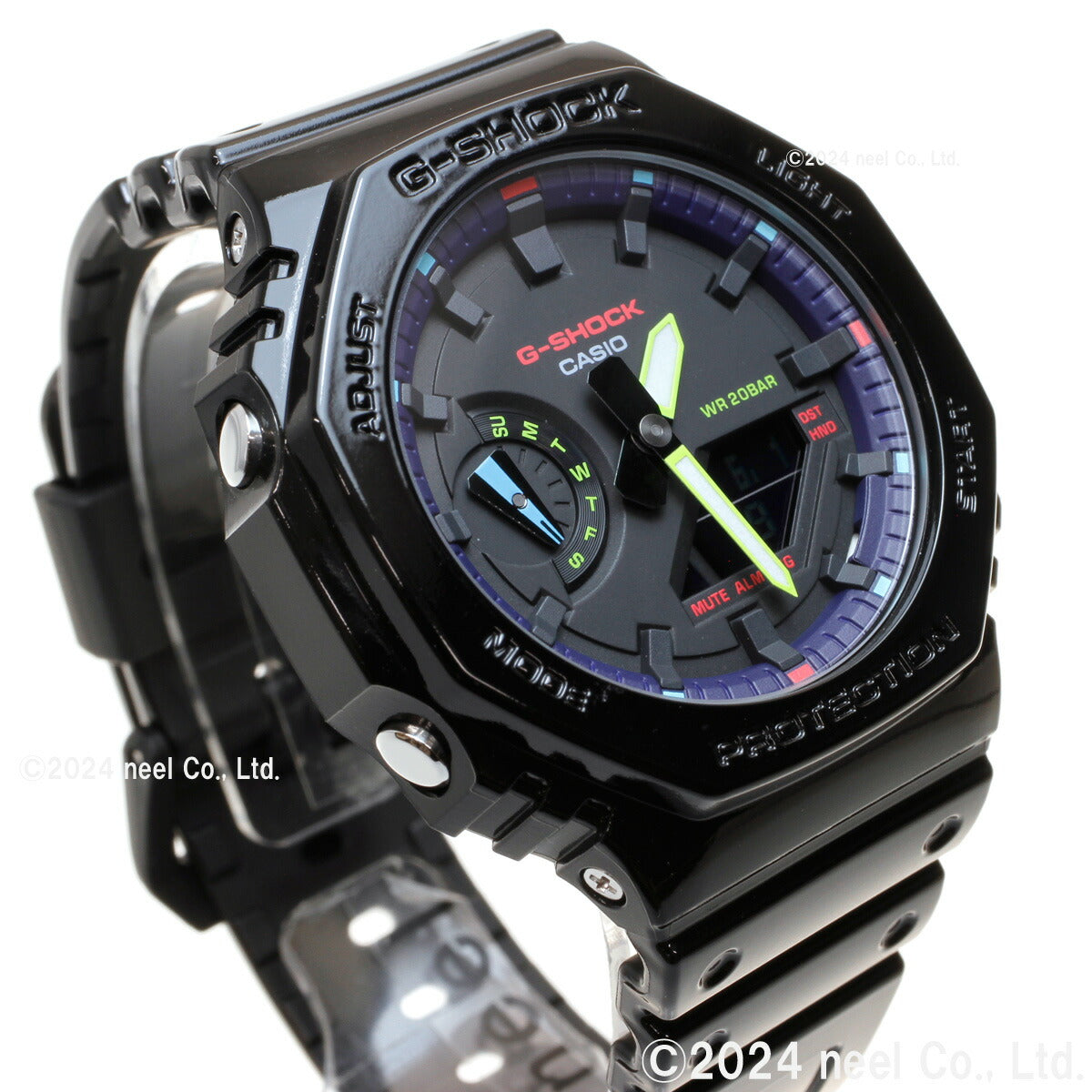 G-SHOCK アナデジ メンズ 限定モデル 腕時計 カシオ CASIO Gショック GA-2100RGB-1AJF Virtual Rainbow:Gamer’s RGB