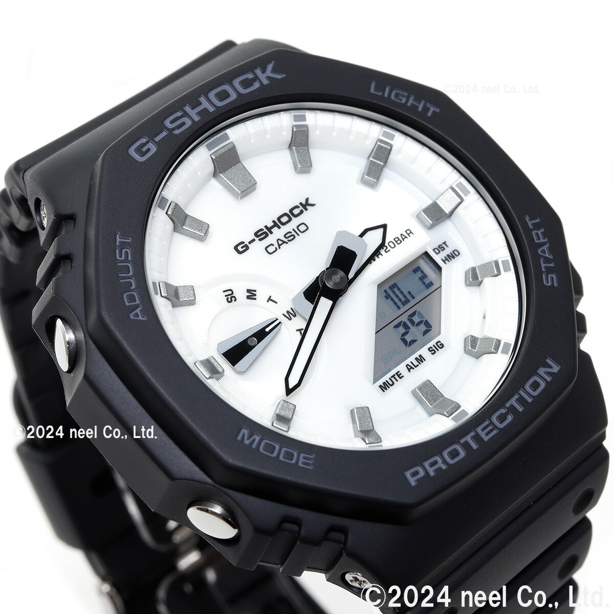 G-SHOCK アナデジ カシオ Gショック CASIO 腕時計 メンズ GA-2100WD-1AJF Black and brilliant whiteシリーズ【2024 新作】