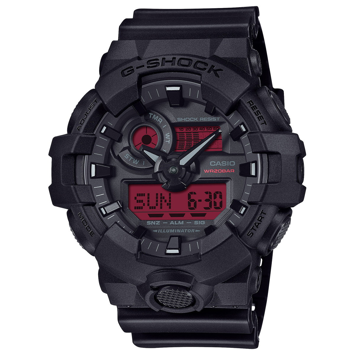 G-SHOCK カシオ Gショック CASIO 限定モデル アナデジ 腕時計 メンズ GA-700BBR-1AJF ブラック レッド【2025 新作】