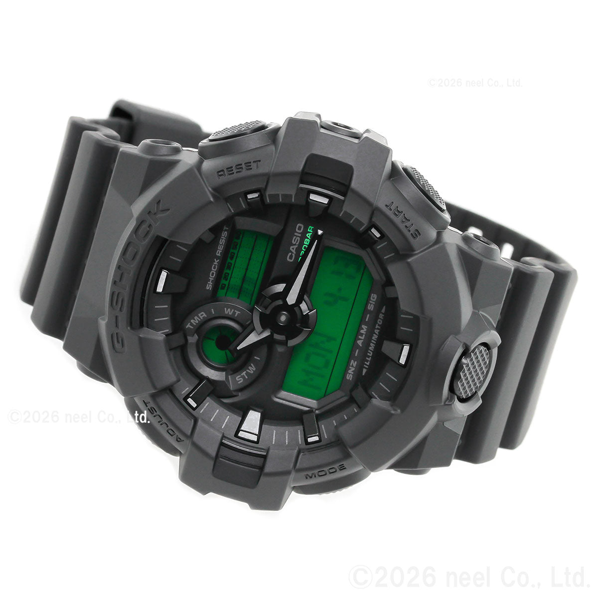 G-SHOCK アナデジ カシオ Gショック CASIO 腕時計 メンズ GA-700BEG-1AJF BLACK AND ELECTRO GREEN エレクトログリーン【2026 新作】