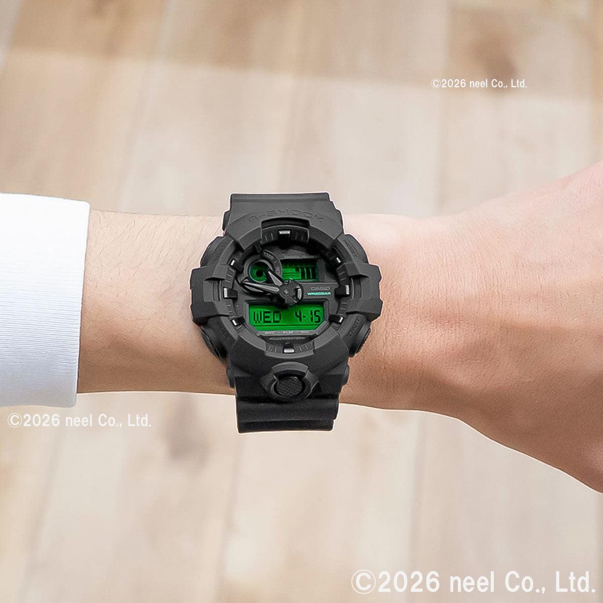 G-SHOCK アナデジ カシオ Gショック CASIO 腕時計 メンズ GA-700BEG-1AJF BLACK AND ELECTRO GREEN エレクトログリーン【2026 新作】