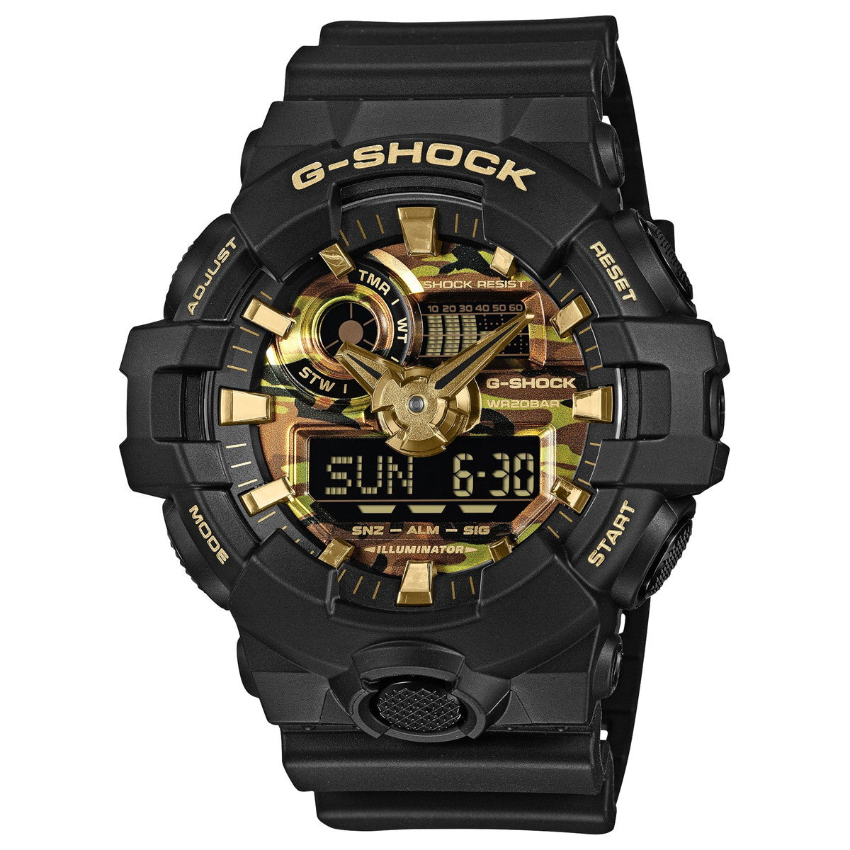G-SHOCK カシオ Gショック CASIO アナデジ 腕時計 メンズ GA-700CF-1AJF BOLD CAMO Series CAMO AND GOLD【2026 新作】