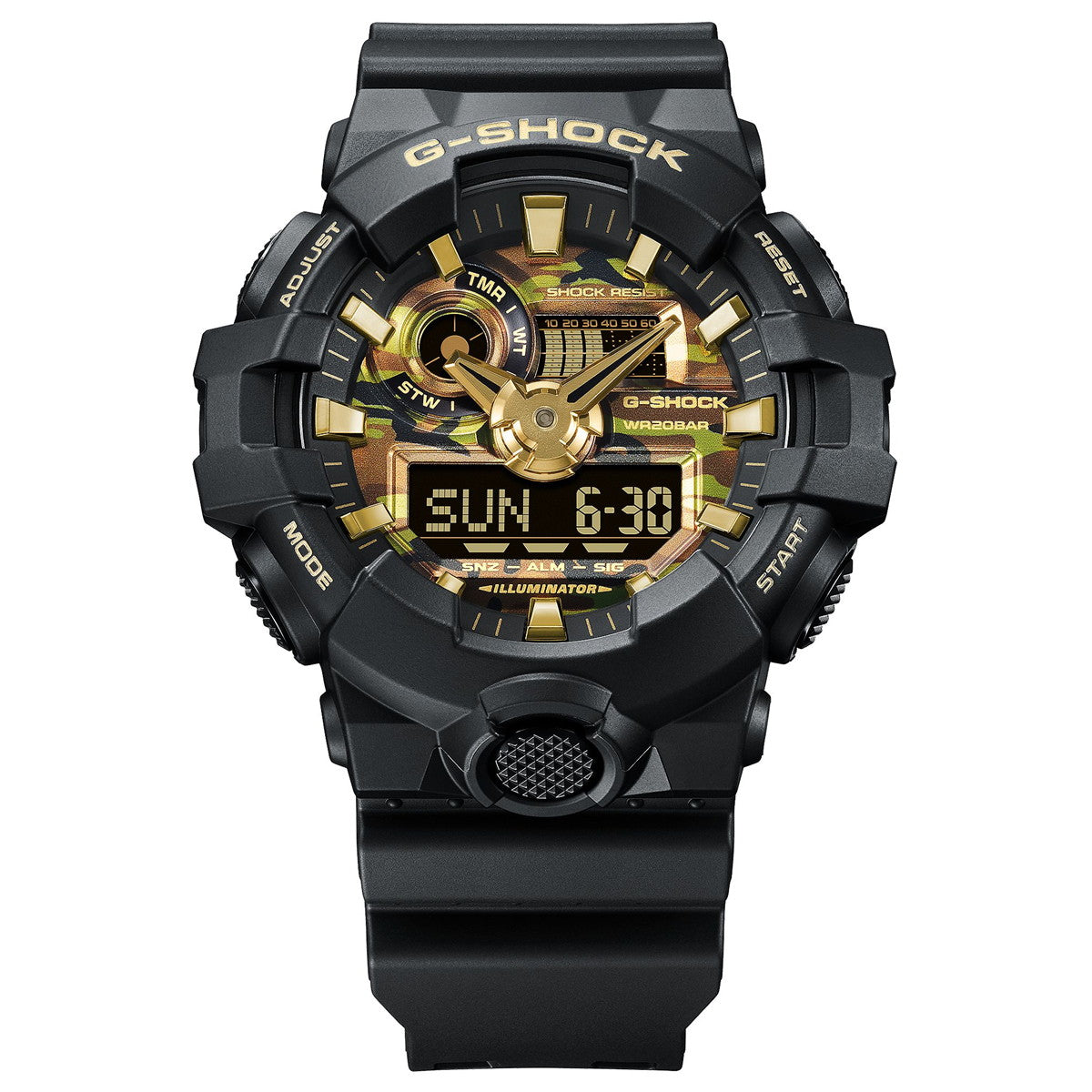 G-SHOCK カシオ Gショック CASIO アナデジ 腕時計 メンズ GA-700CF-1AJF BOLD CAMO Series CAMO AND GOLD【2026 新作】