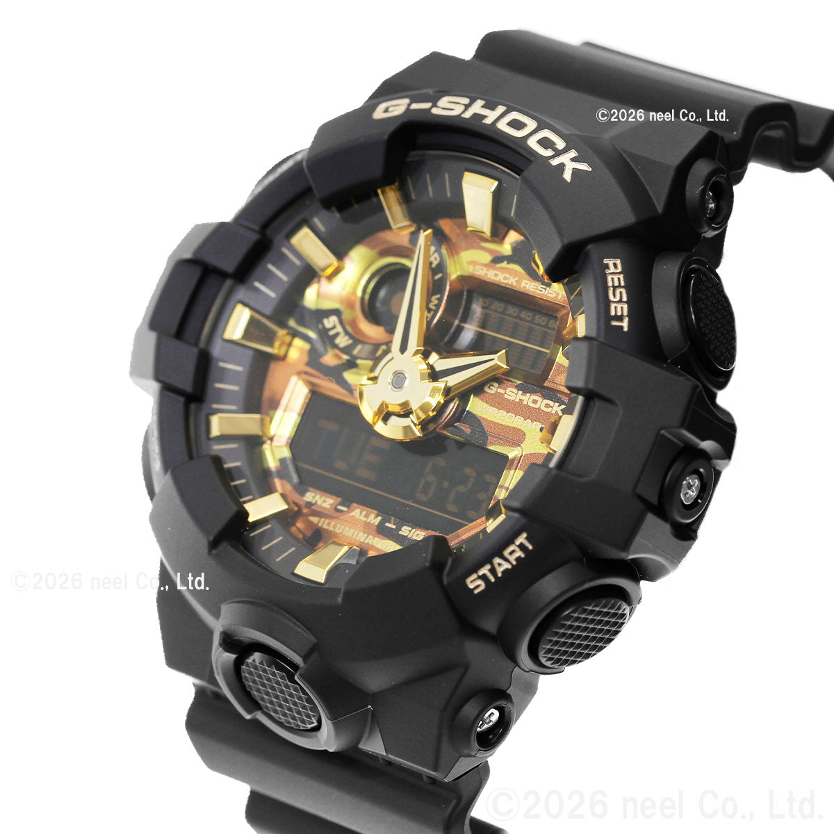 G-SHOCK カシオ Gショック CASIO アナデジ 腕時計 メンズ GA-700CF-1AJF BOLD CAMO Series CAMO AND GOLD【2026 新作】