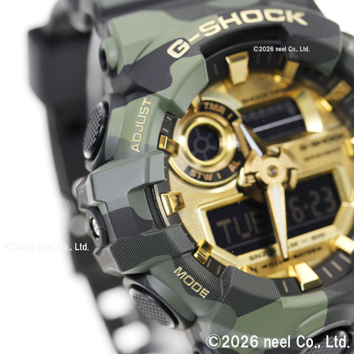 G-SHOCK カシオ Gショック CASIO アナデジ 腕時計 メンズ GA-700CMG-3AJF BOLD CAMO Series CAMO AND GOLD【2026 新作】