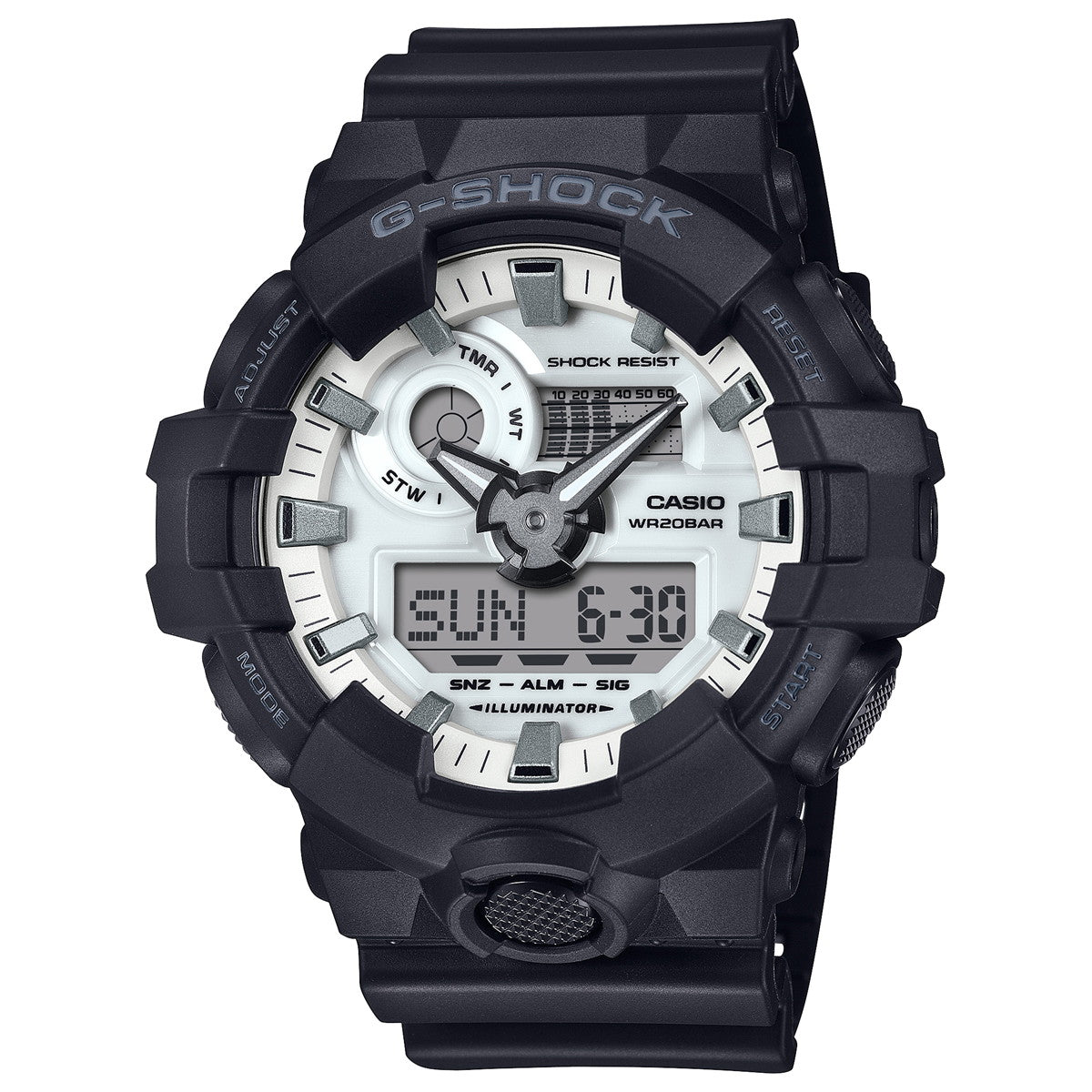 G-SHOCK アナデジ カシオ Gショック CASIO 腕時計 メンズ GA-700WD-1AJF Black and brilliant white シリーズ【2024 新作】