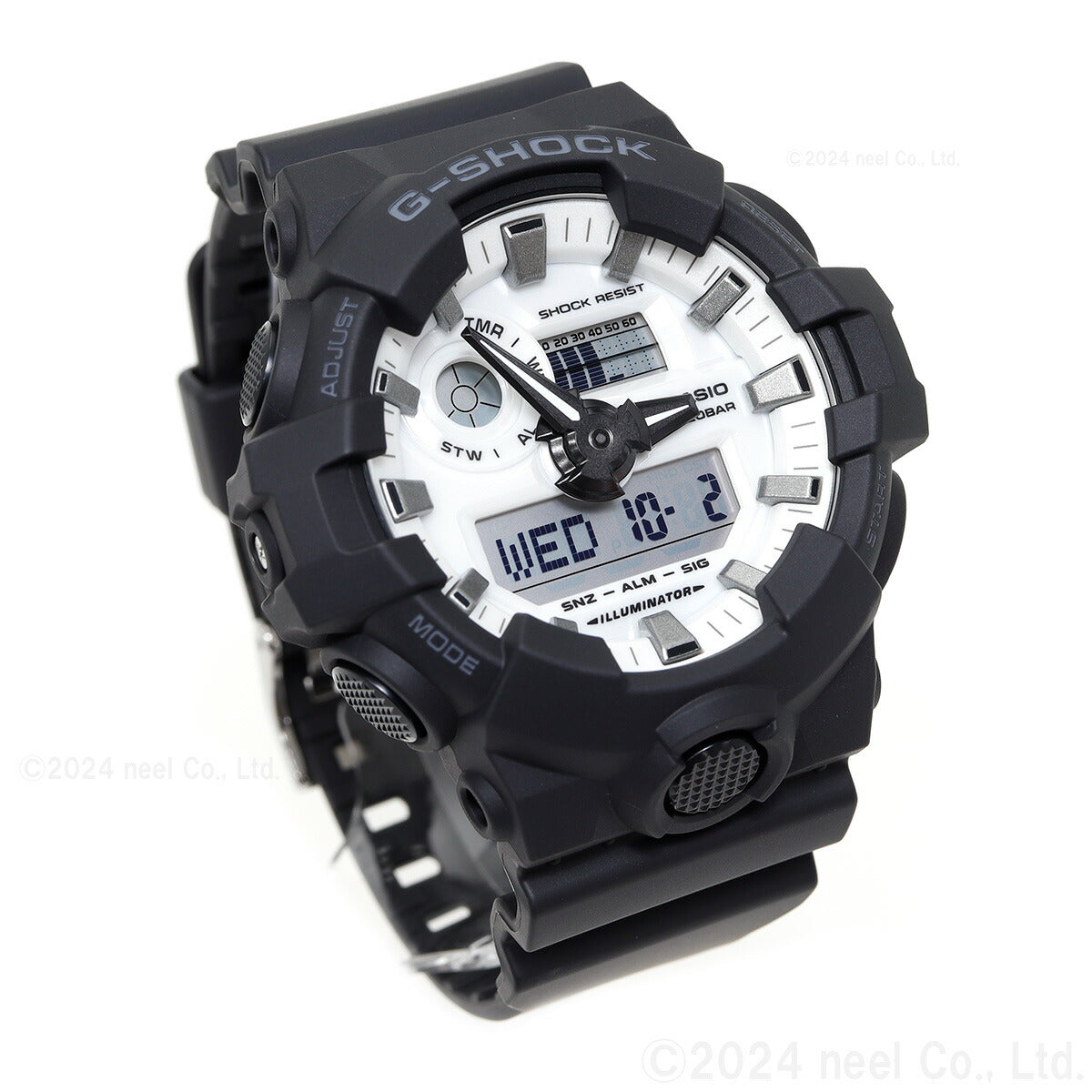 G-SHOCK アナデジ カシオ Gショック CASIO 腕時計 メンズ GA-700WD-1AJF Black and brilliant white シリーズ【2024 新作】