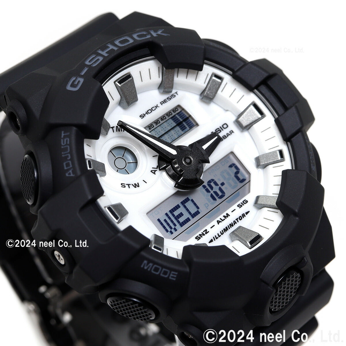 G-SHOCK アナデジ カシオ Gショック CASIO 腕時計 メンズ GA-700WD-1AJF Black and brilliant white シリーズ【2024 新作】