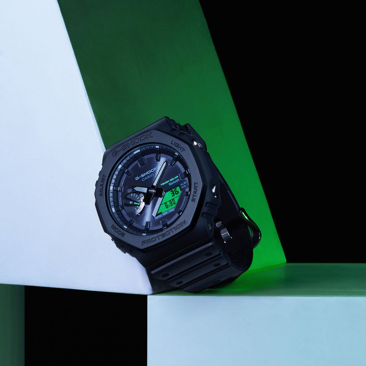 G-SHOCK カシオ Gショック CASIO ソーラー アナデジ 腕時計 メンズ GA-B2100BEG-1AJF BLACK AND ELECTRO GREEN エレクトログリーン【2026 新作】