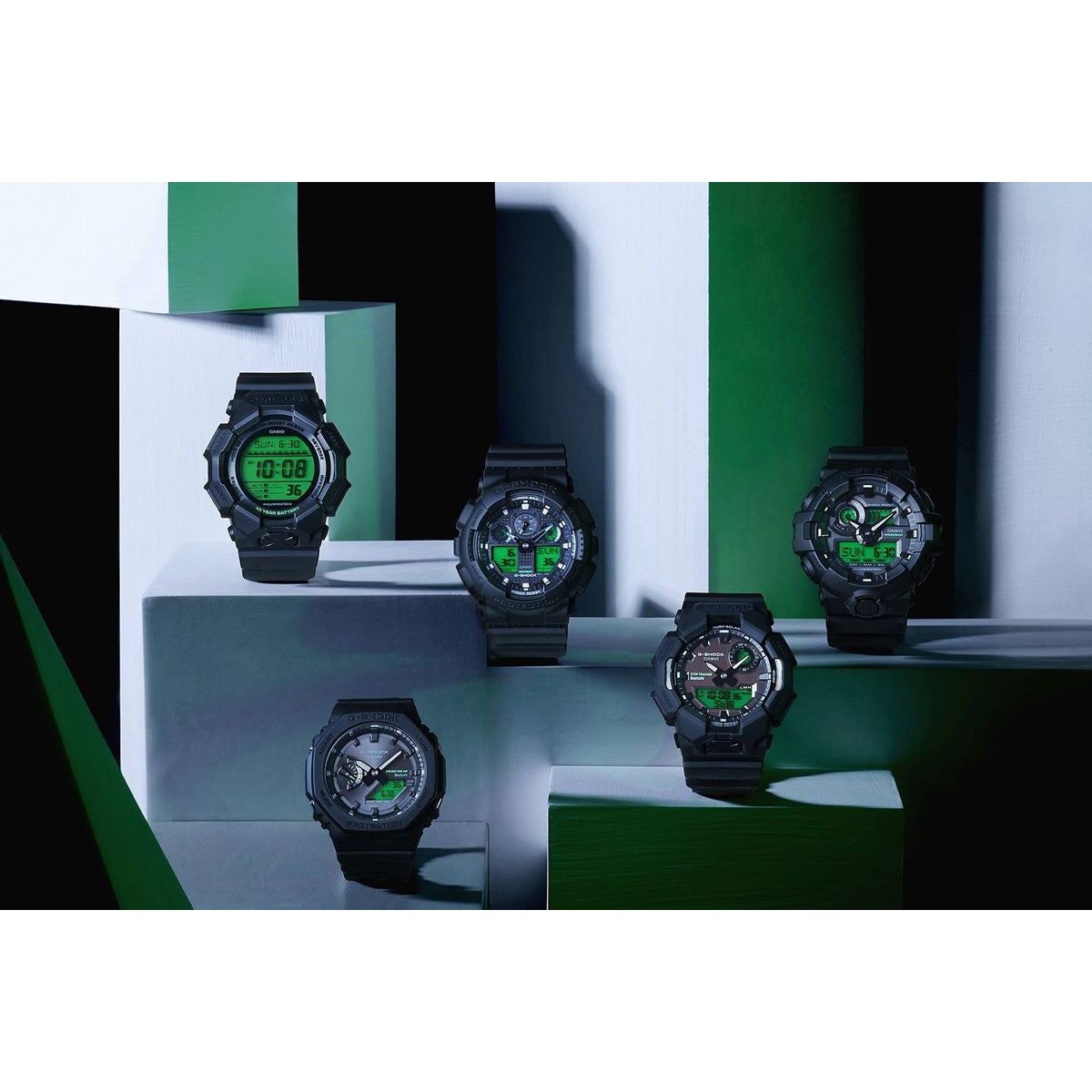 G-SHOCK カシオ Gショック CASIO ソーラー アナデジ 腕時計 メンズ GA-B2100BEG-1AJF BLACK AND ELECTRO GREEN エレクトログリーン【2026 新作】