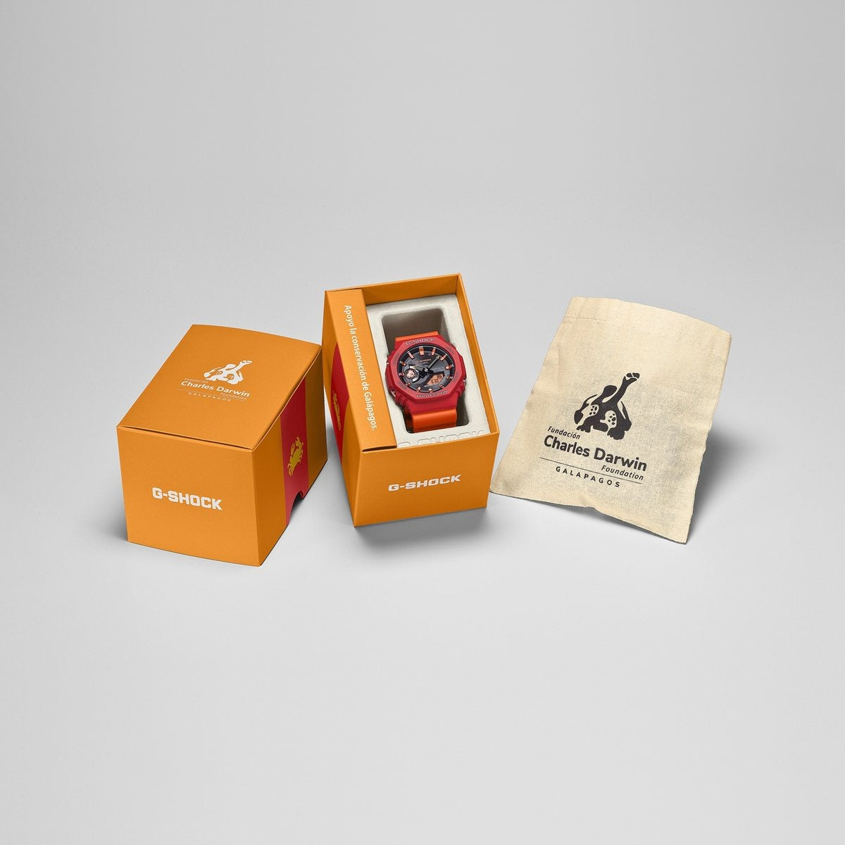 G-SHOCK カシオ Gショック CASIO ソーラー Charles Darwin Foundation コラボ 限定 アナデジ 腕時計 メンズ GA-B2100DF-4AJR ガラパゴスベニイワガニ
