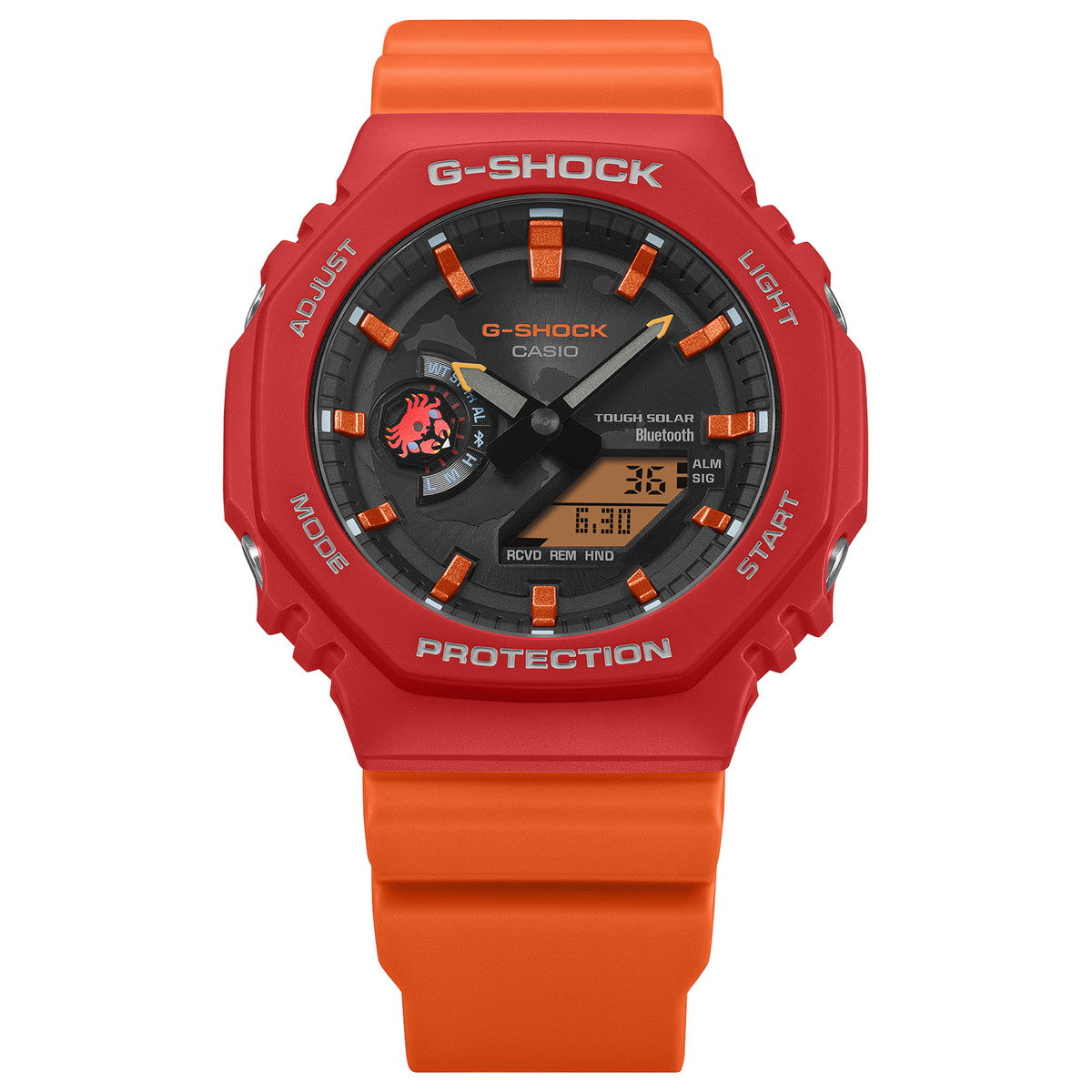 G-SHOCK カシオ Gショック CASIO ソーラー Charles Darwin Foundation コラボ 限定 アナデジ 腕時計 メンズ GA-B2100DF-4AJR ガラパゴスベニイワガニ【2025 新作】
