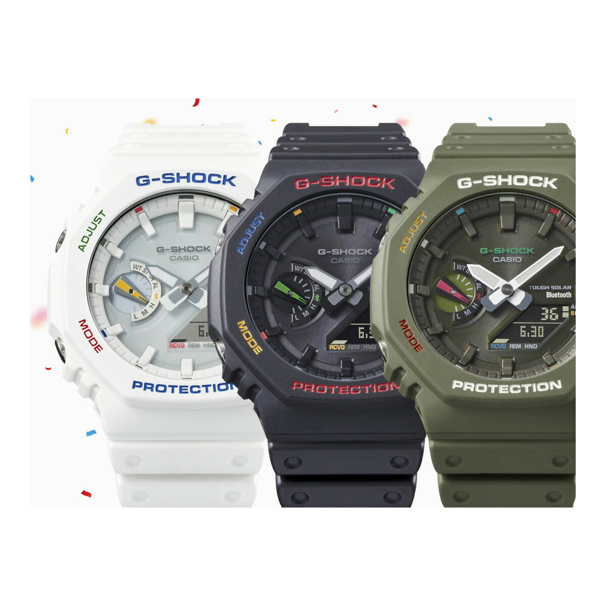 G-SHOCK カシオ Gショック CASIO ソーラー 限定モデル 腕時計 メンズ GA-B2100FC-1AJF タフソーラー スマートフォンリンク MULTICOLOR ACCENTS ブラック