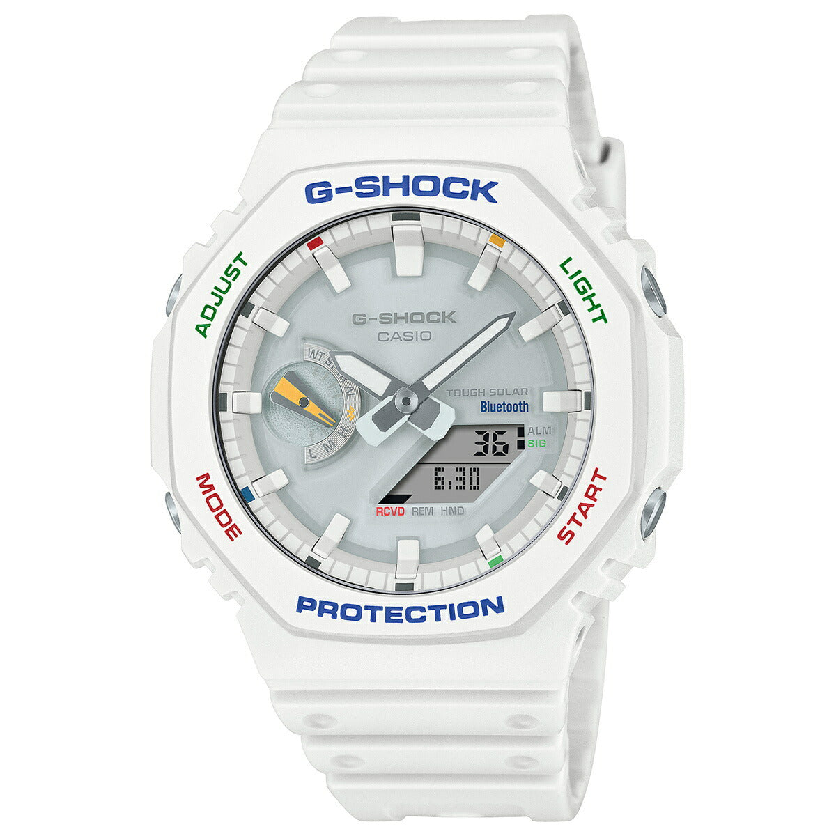 G-SHOCK カシオ Gショック CASIO ソーラー 限定モデル 腕時計 メンズ GA-B2100FC-7AJF タフソーラー スマートフォンリンク MULTICOLOR ACCENTS ホワイト