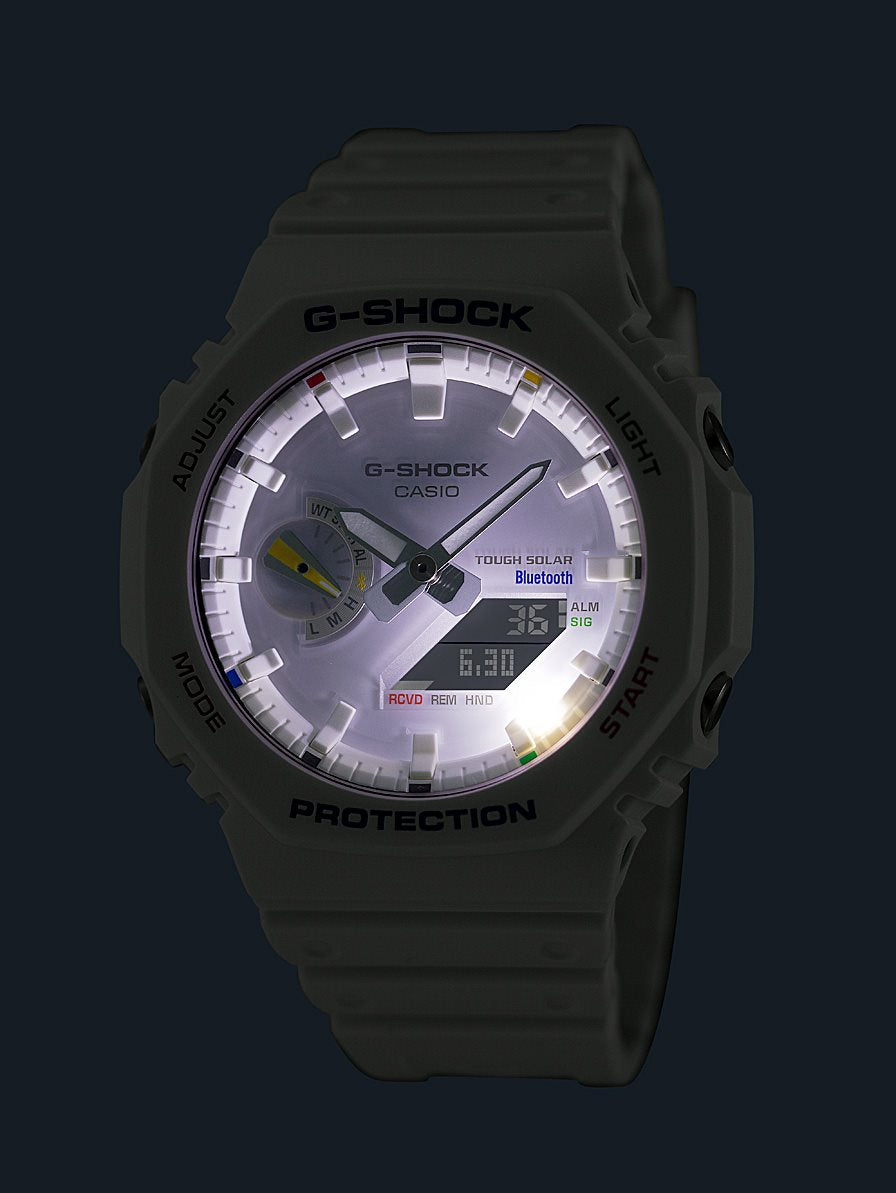 G-SHOCK カシオ Gショック CASIO ソーラー 限定モデル 腕時計 メンズ GA-B2100FC-7AJF タフソーラー スマートフォンリンク MULTICOLOR ACCENTS ホワイト