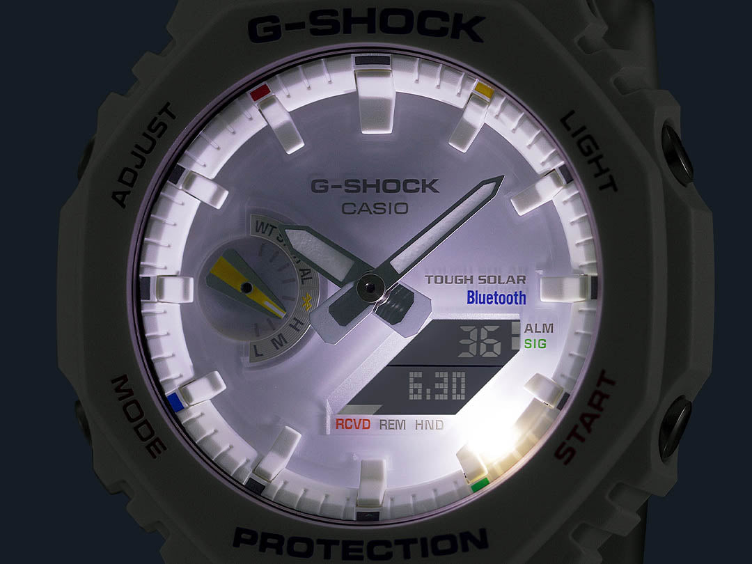 G-SHOCK カシオ Gショック CASIO ソーラー 限定モデル 腕時計 メンズ GA-B2100FC-7AJF タフソーラー スマートフォンリンク MULTICOLOR ACCENTS ホワイト