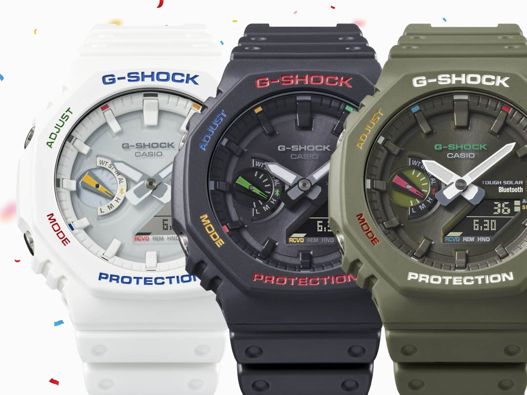 G-SHOCK カシオ Gショック CASIO ソーラー 限定モデル 腕時計 メンズ GA-B2100FC-7AJF タフソーラー スマートフォンリンク MULTICOLOR ACCENTS ホワイト