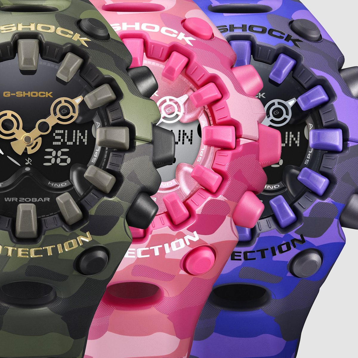 G-SHOCK カシオ Gショック CASIO アナデジ 限定モデル 腕時計 メンズ GA-V01CMG-6AJF BOLD CAMO Series COLOR CAMO パープル【2026 新作】