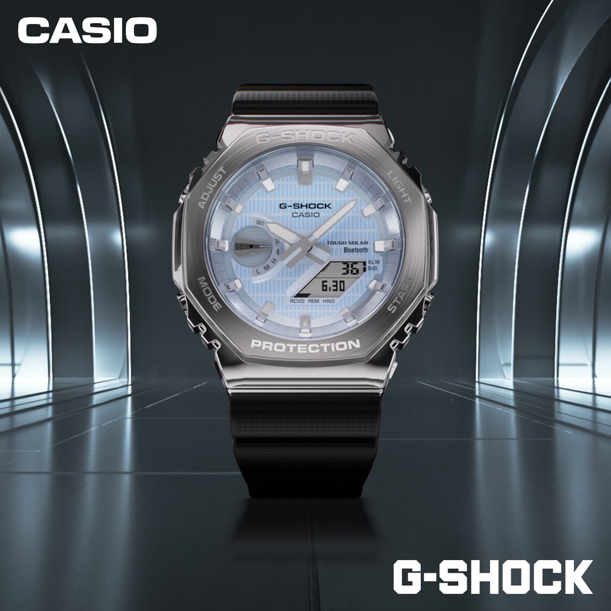 G-SHOCK カシオ Gショック CASIO アナデジ 腕時計 メンズ GBM-2100A-1A2JF ブルー メタルカバー【2024 新作】